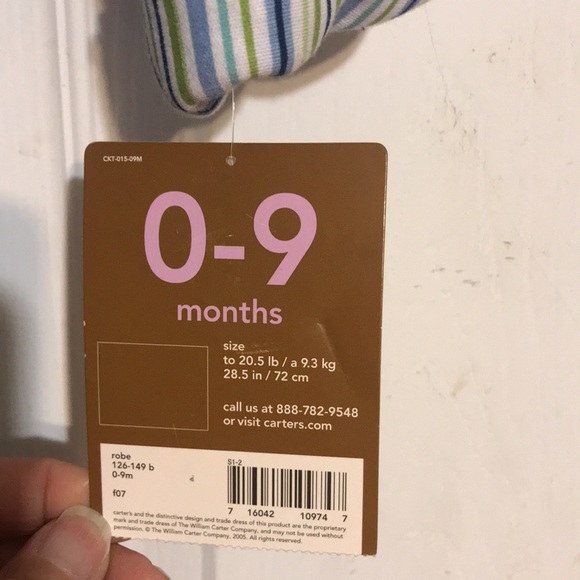 NWT Boy’s Carters Terry Robe - Picture 7 of 7